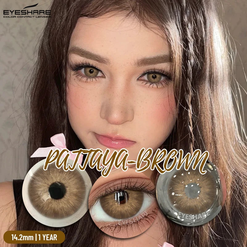 EYESHARE Beliebte farbige Kontaktlinse für Augen, schwarze Linse, Augenmode, braune Schönheit, farbige Schüler, graues Kontakt-blaues Augen-Make-up
