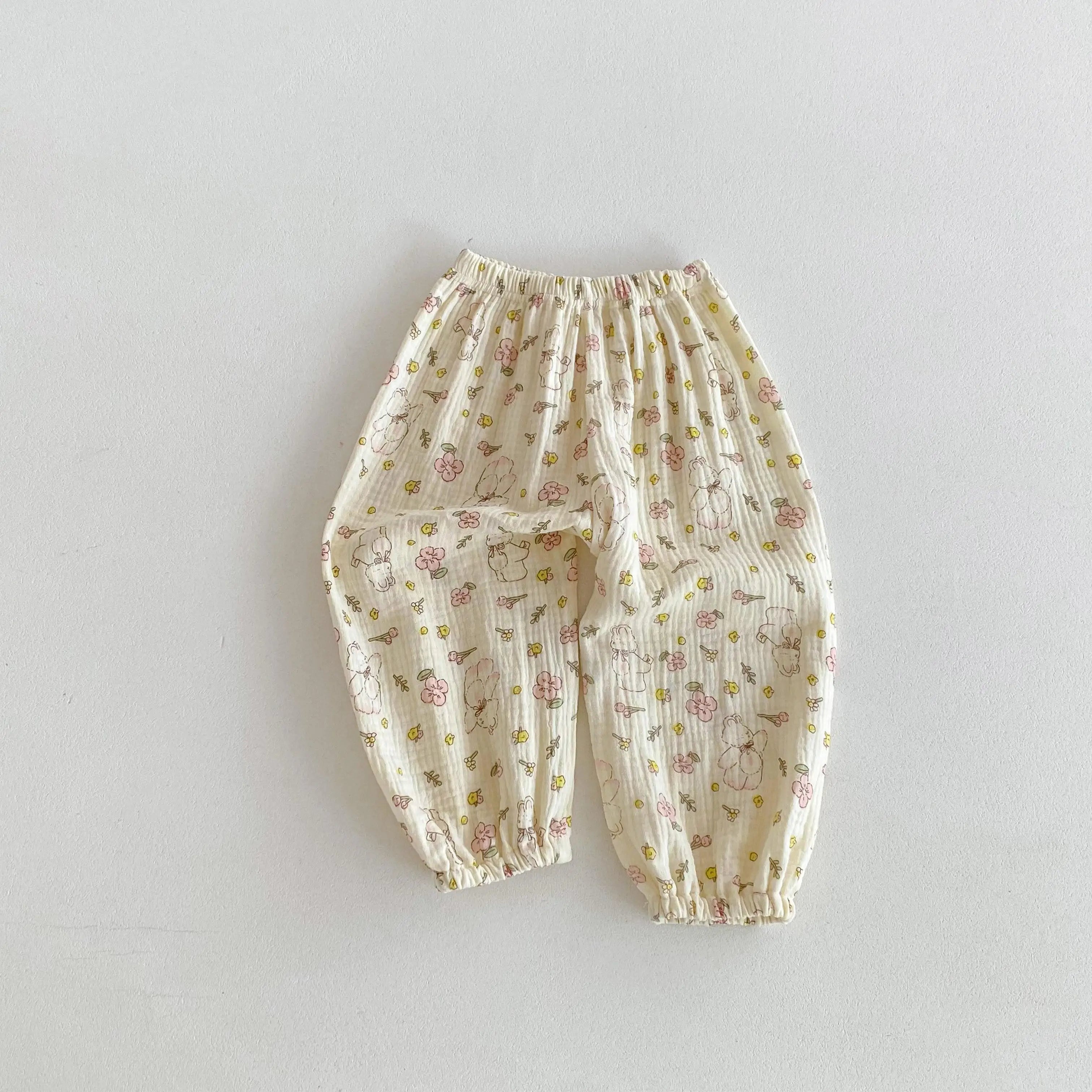 Anti-Mücken hose für Kinder Kleidung Sommer neuen Stil Kinder Mädchen Blumen hose lose lässige Baby Harems hose 9m-6y