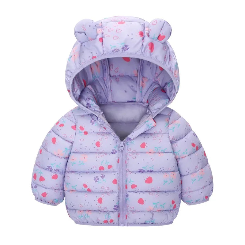 Kinder Jungen Baby Mit Kapuze Leichte Daunenjacken Warme Oberbekleidung Herbst Kinder Mädchen Mäntel Cartoon Dinosaurier Druck Freizeitkleidung
