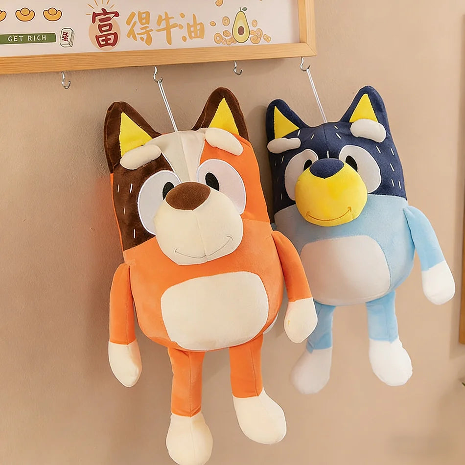 35CM BESTSELLER Bluey Hund Bingo Familie Plüschtier Cartoon Hund Weiche Stofftierpuppen Geburtstags- und Weihnachtsgeschenke Familie Blue-Y Bingo