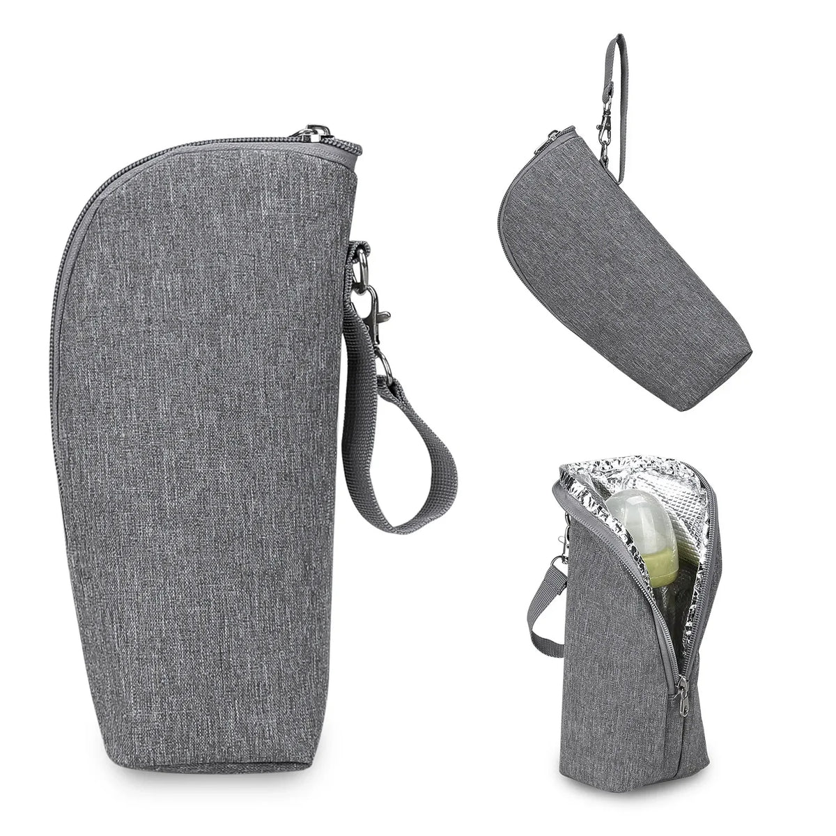 Baby Bottle Warmer Bag Portable Infant Feeding Bottle Aluminum Foil Insulation Outing Stroller Hanging Bag for Storage Cups