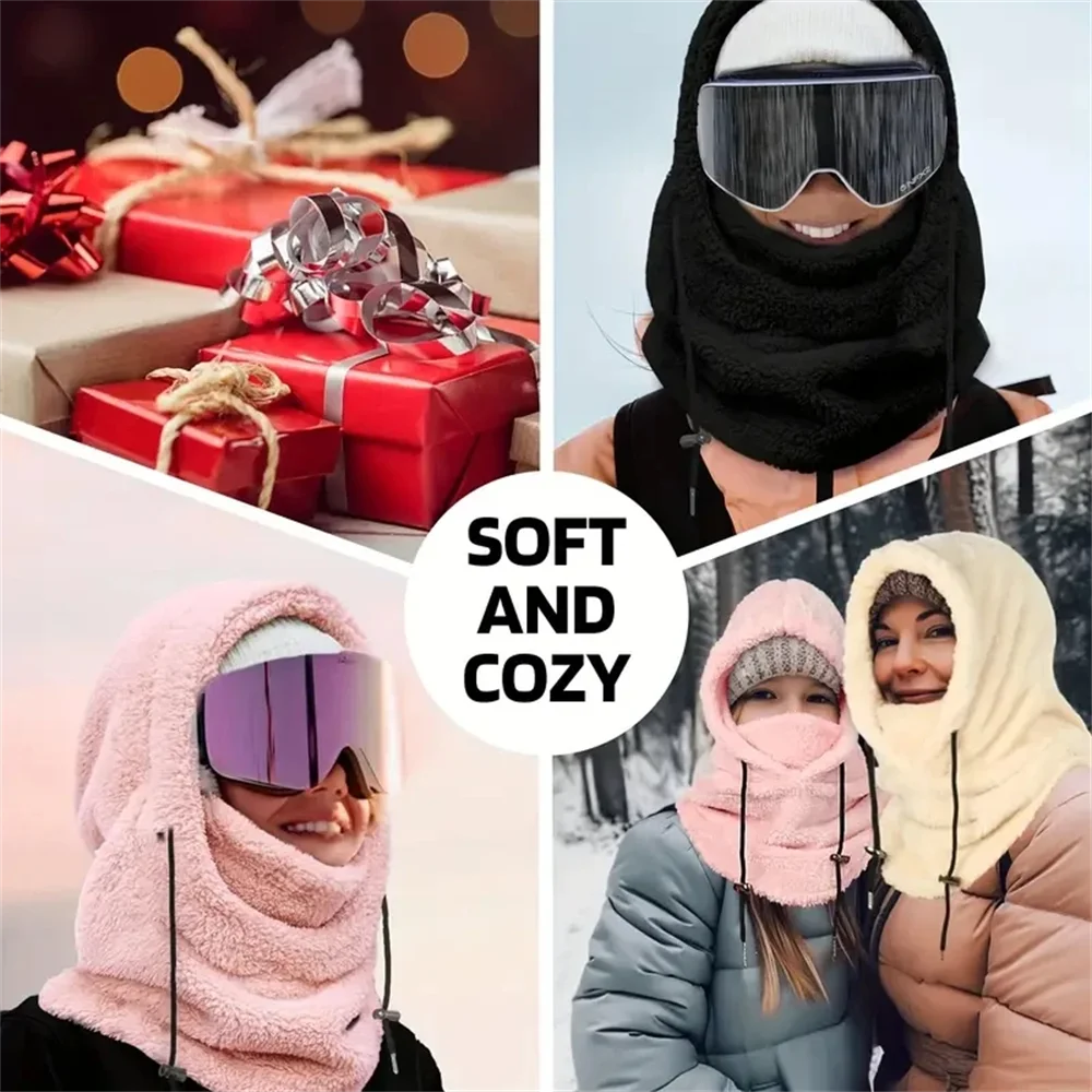 Winter Warme Thermische Winddichte Balaclava Skimaske Motorrad-Gesichtsbedeckung Polar Fleece Verstellbare Fahrrad-Nackenbedeckung Vollgesichtsmaske
