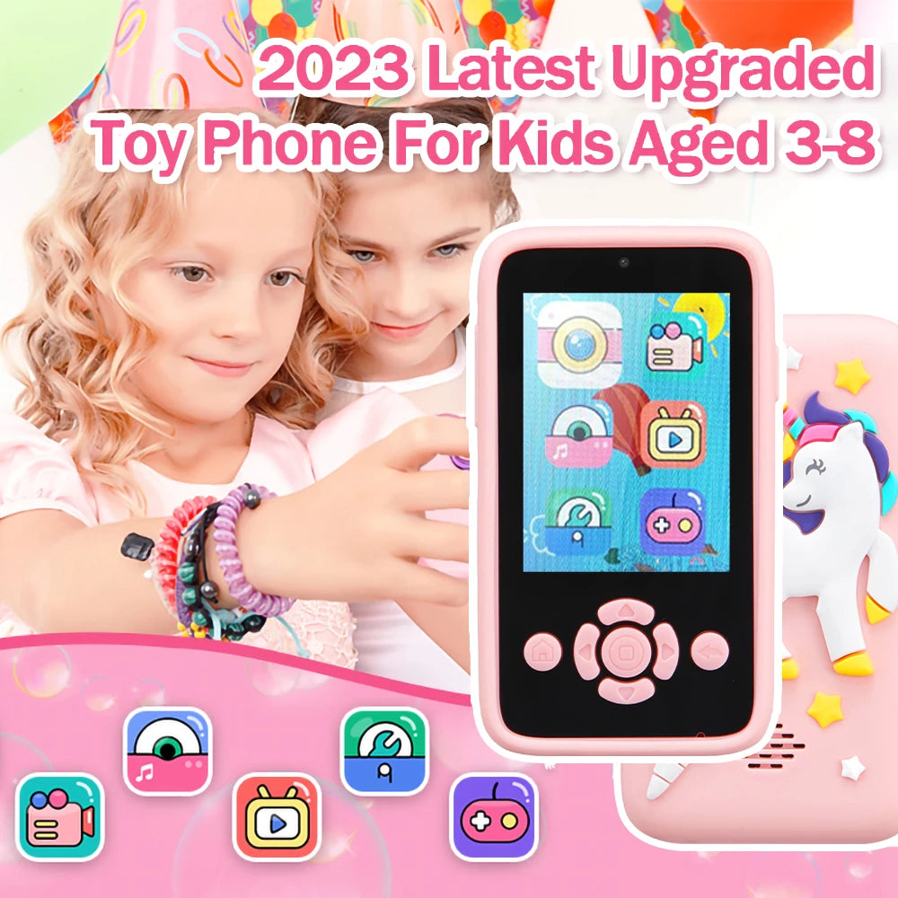 Kinder Telefon Kamera Spielzeug MP3 Musik Player Puzzle Spiele Kleinkind Lernen Spielzeug für Mädchen Jungen Alter 3-10 Geburtstag geschenke Mit 32G