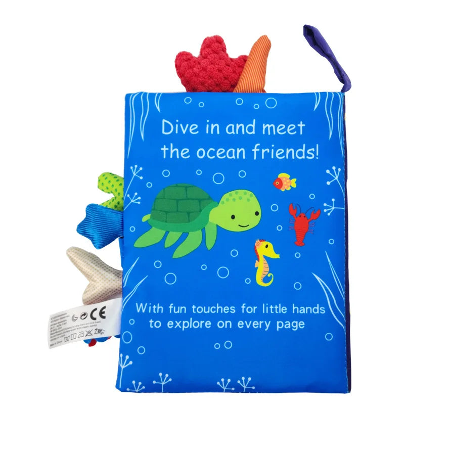 0-36M Baby Frühes Lernen Spielzeug Schwanz Tuch Buch eltern-kind-Interaktive Sound Papier Puzzle Tuch Buch rassel