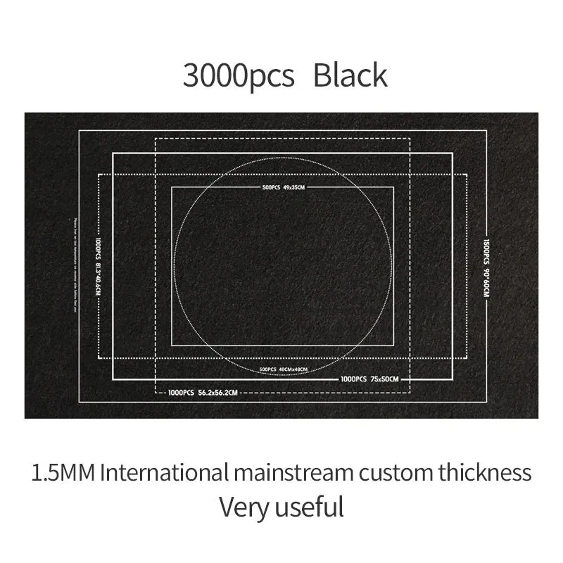 Professionelle Puzzle-Rollmatte, Decke, Filzmatte, bis zu 1500/2000/3000 Teile, Zubehör, Puzzle, tragbare Reise-Aufbewahrungstasche