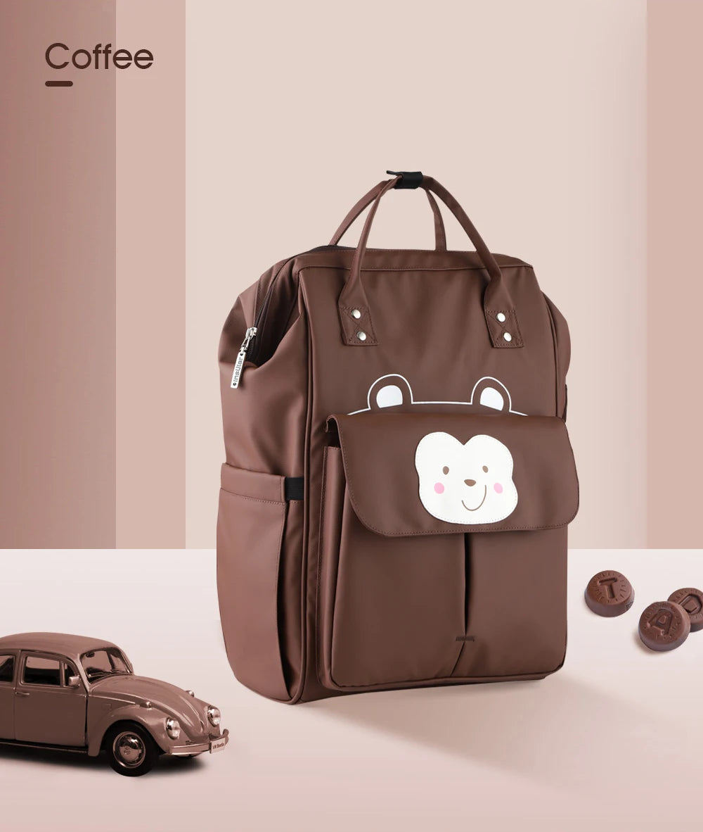 Wasserdichte Mama Windel Rucksack Cartoon Design Mutter Mutterschaft Windel Reisetasche große Kapazität Baby pflege Pflege Kinderwagen Taschen