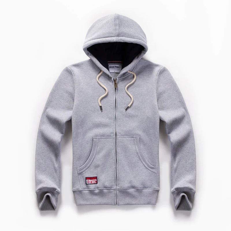 Einfarbige Hoodie Männer Mode Reiß verschluss Langarm übergroße Jacke Mantel Harajuku Gothic Kapuze Sweatshirt y2k Teen bp20933