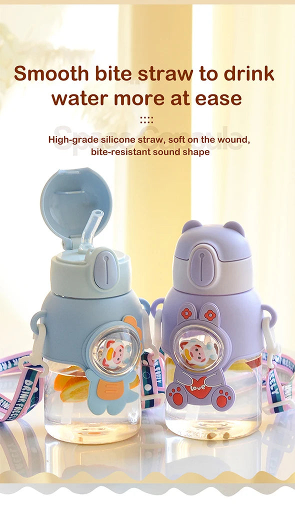 600 ml Kawaii Sommer Kinder Wasser Tasse Hochwertige Herbst-proof Stroh Tasse Jungen und Kreise Gehen zur Schule baby Wasserkocher