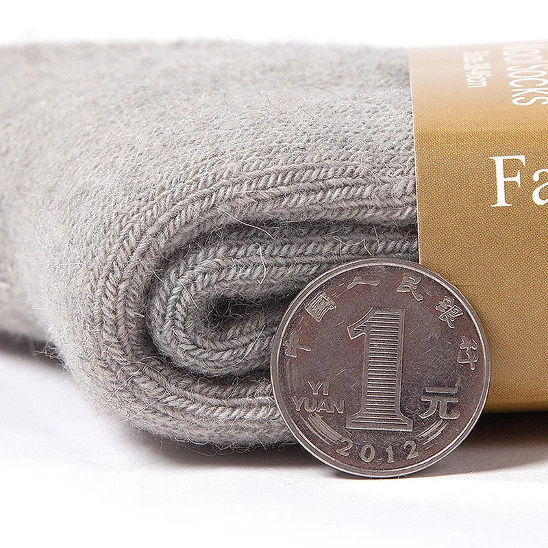 2026 Neue Winter-Supersocken, extra dick und warm, Wollsocken für Männer und Frauen, einfarbige Socken, Merinowollsocken gegen Kälte und Schnee, Frottee-Socken