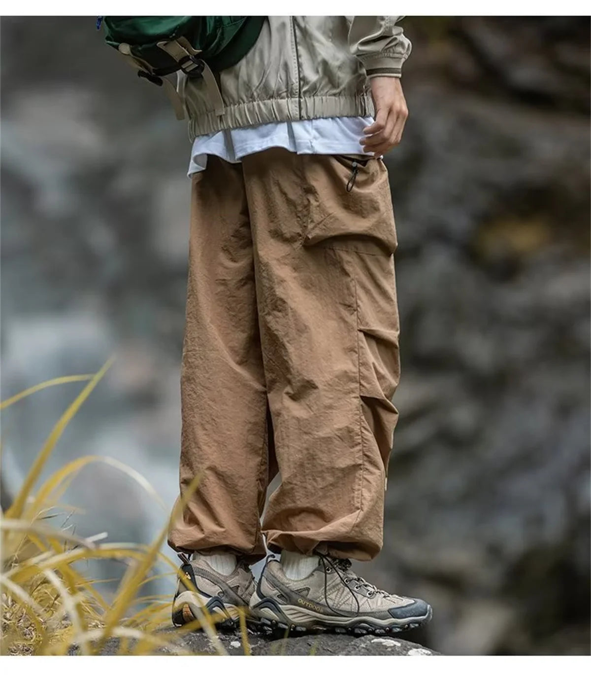 Herren Frühling und Herbst neue wasserdichte Hip Hop Bergsteiger hose lässige Harajuku Arbeits hose schwarze Cargo Outwear Hose