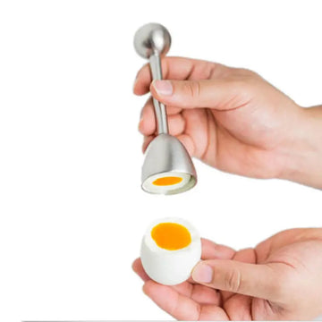 Edelstahl gekochte Ei Topper Shell Top Klopfer Öffner Küchen werkzeug Cutter Zubehör Gadget