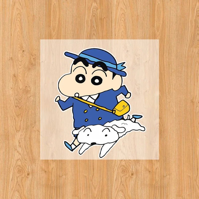 Crayon Shin-chan Dad Mom T-Shirt Kids Tops Adults Boy Girl Summer Parent-Child Clothes T-Shirt Family Partner Look Anime Gift
