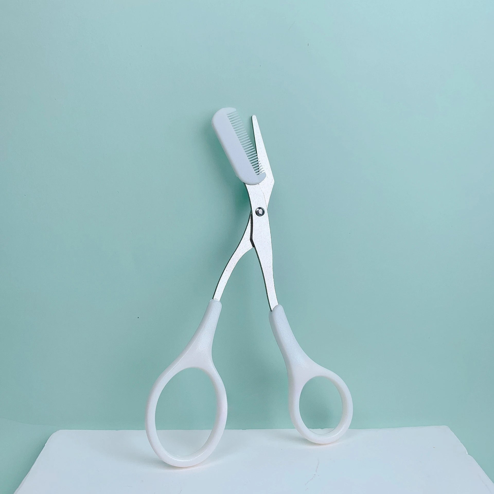 Augenbrauen-Rasierer, Schere, Edelstahl, sicherer, kratzfester Trimmer für Anfänger, Crescent Sharp Beauty Tool, mehrfarbig