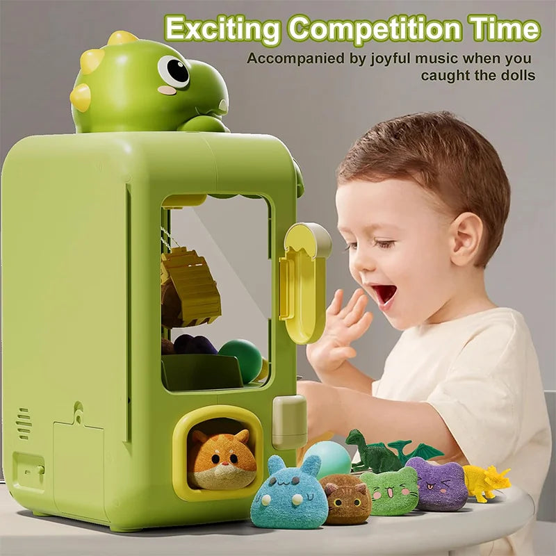 Dinosaurier Klaue Maschine Spielzeug Elektronische Arcade Spiel Einstellbare Fangen Puppe Maschine Musik Mini Vending Geburtstag Geschenk Für Kinder