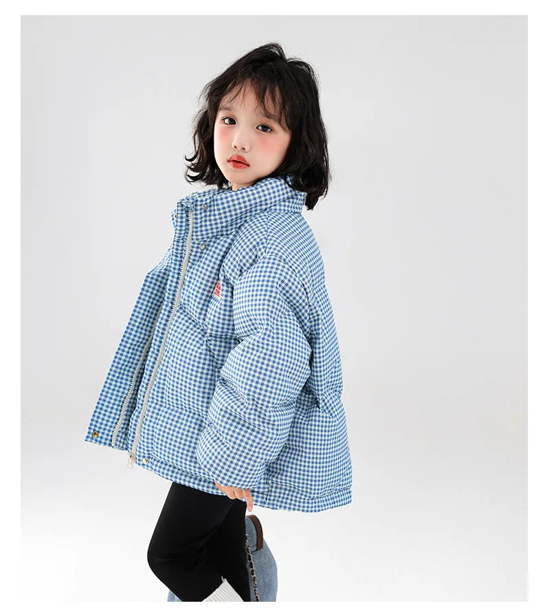 Kinder Verdicken Mantel Mädchen Warme Parka Winter Baumwolle Gefütterte Jacken Herbst Kinder Lange-sleeve Oberbekleidung Teen Zipper Tops 5-14Y