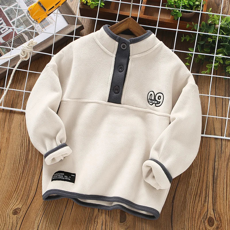 3-12 Jahre Teen Jungen Sweatshirt Herbst Winter Warme Fleece Top Kinder Trainingsanzug Mode Langarm Pullover Pullover Kind Kleidung