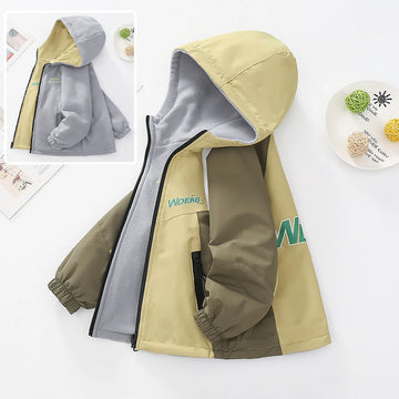 2025 neue Herbst Winter Jungen Fleece Jacke Doppelseitige Tragen Kind Winddicht Oberbekleidung Mantel für 4-14 Jahre Teenager Outdoor Kleidung