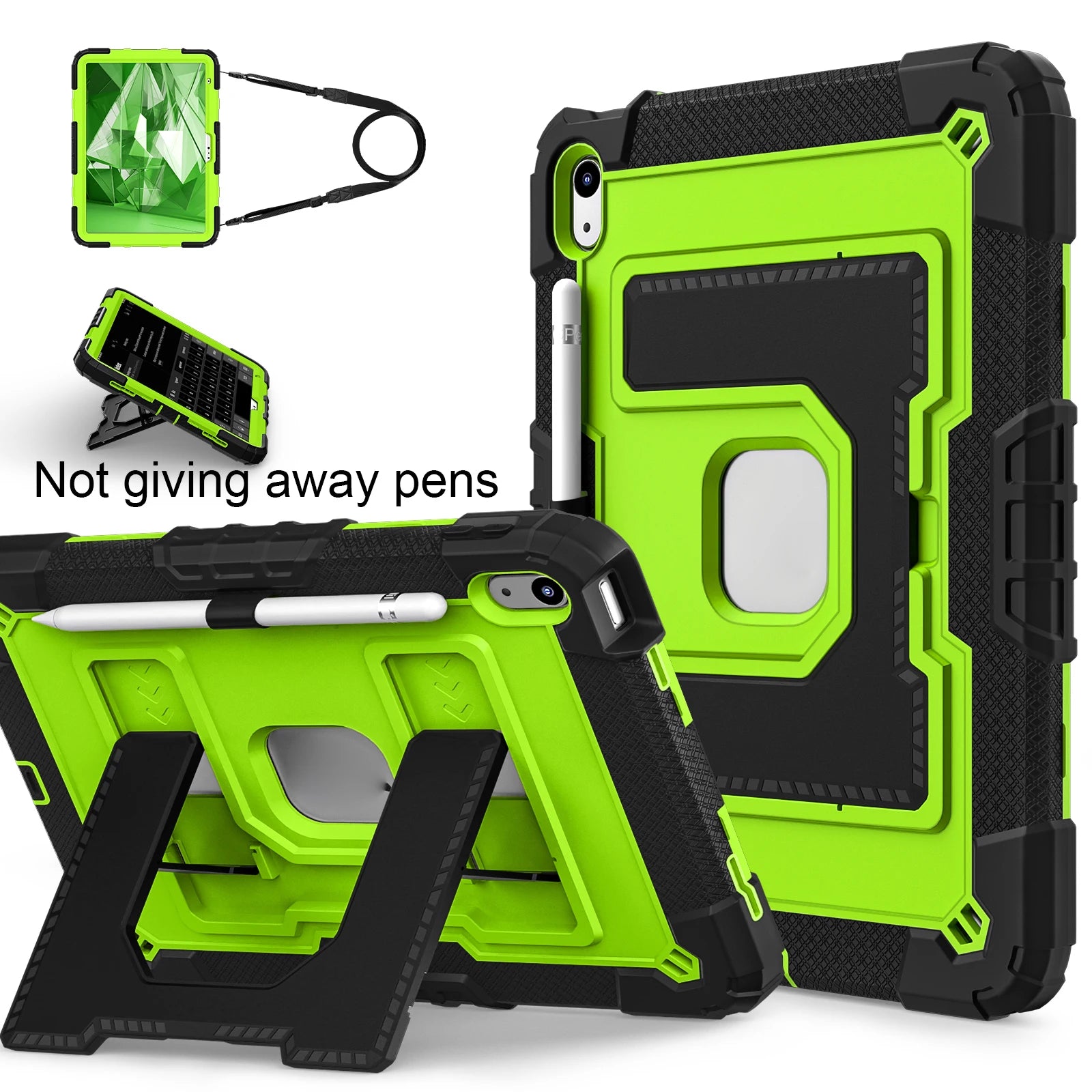 Robuste Armor-Kinderhülle für iPad 10. Generation Air 5 4 10.9 Air 11 2025 13 2024 10.2 8. 9. Generation 9.7 Tablet-Ständer Stoßfeste Schutzhülle