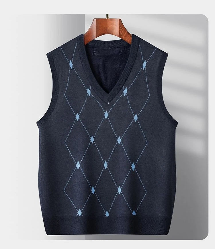 Herren-Strickjacke im Herbst-Winter-Stil, verdickt, für ältere Menschen mittleren Alters, gemütlicher Pullover mit offener Vorderseite, Opa-Papa-Stil