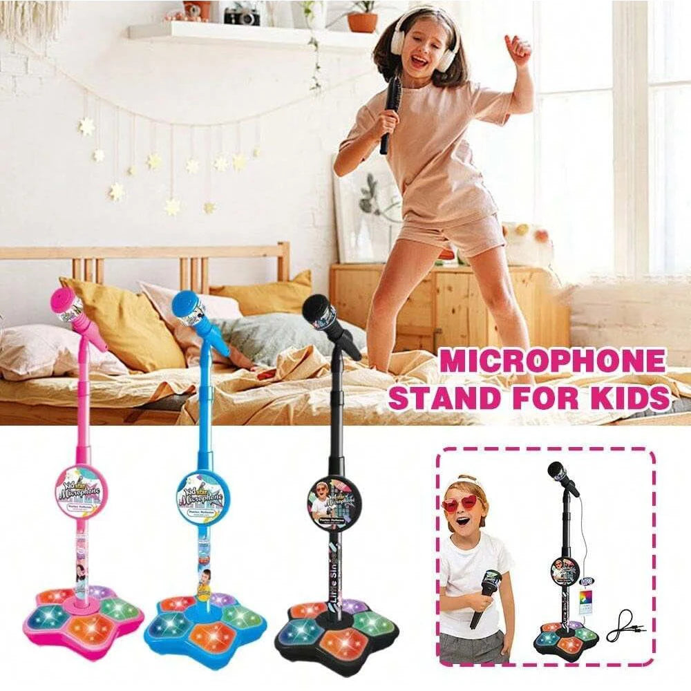 Kinder-Mikrofonständer-Spielzeug, tragbare elektronische Karaoke-Karaoke-Mikrofonständer für Kinder, langlebiger Party-Karaoke-Mikrofonständer, Karaoke-Maschine für Kinder