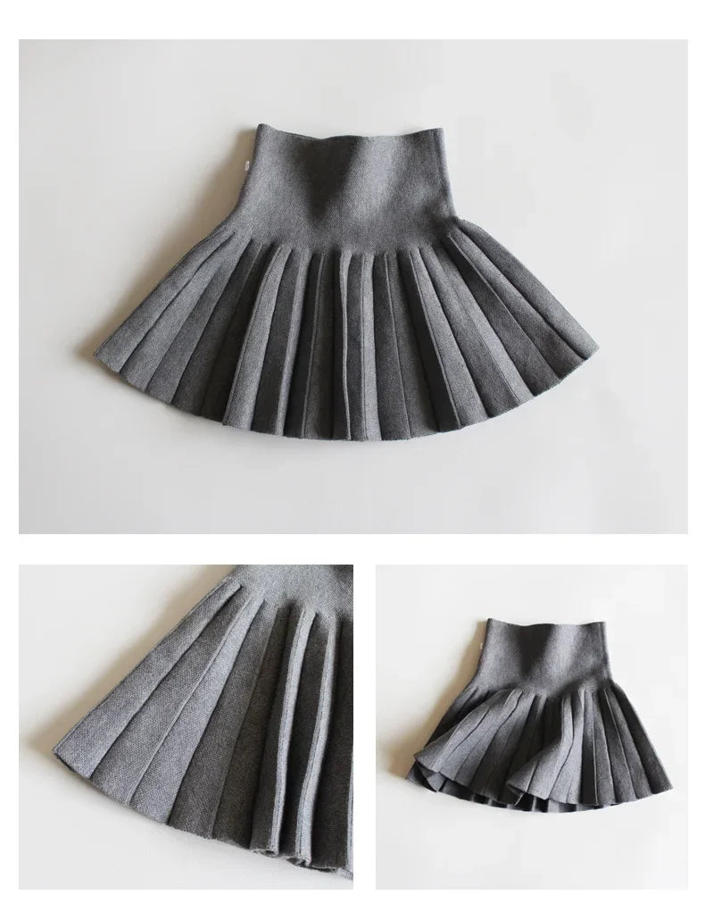 Kids Knit Tutu Pleated Skirt