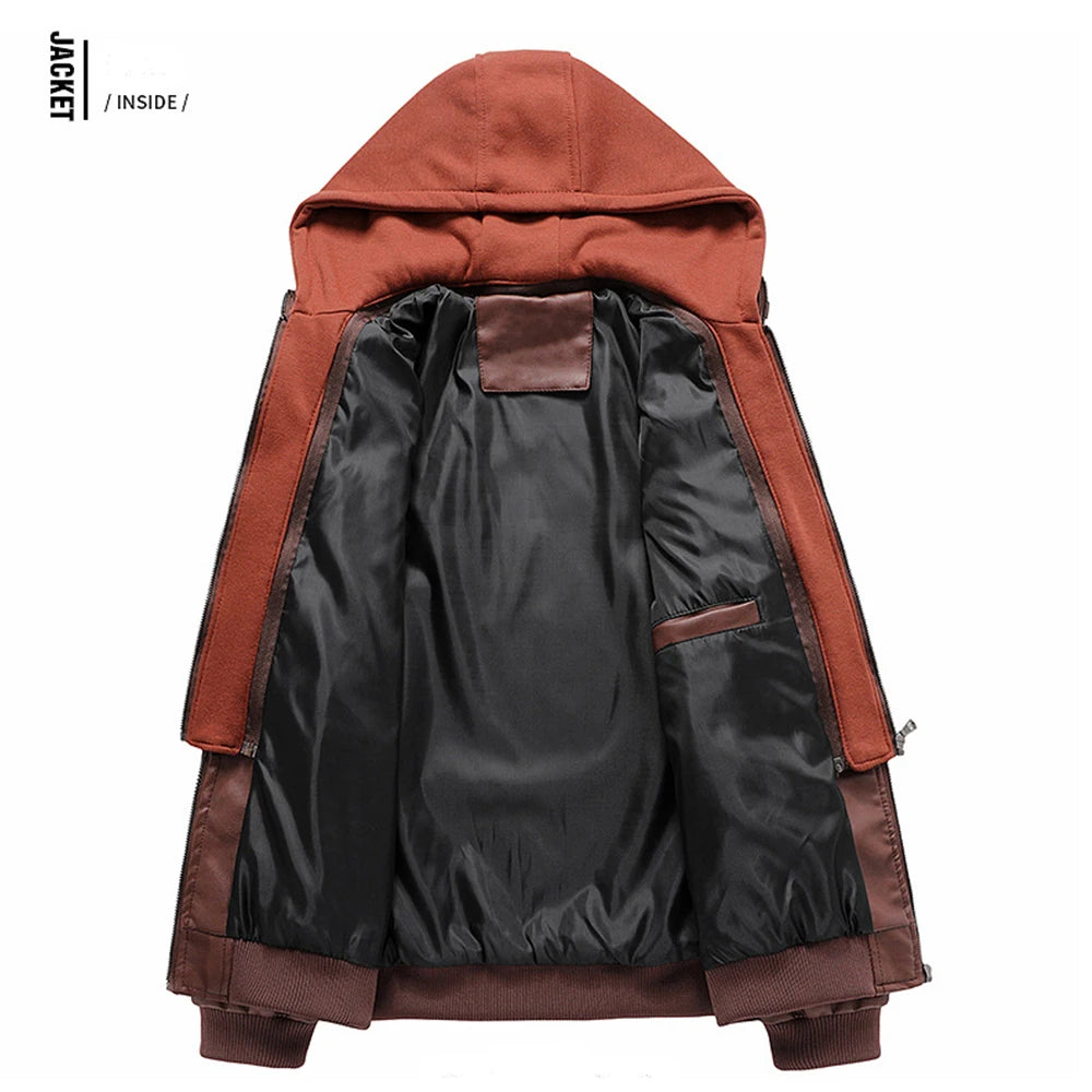 KB Neue männer Leder Jacken Herbst Casual Motorrad PU Jacke Biker Leder Mäntel Marke Kleidung EU Größe SA722