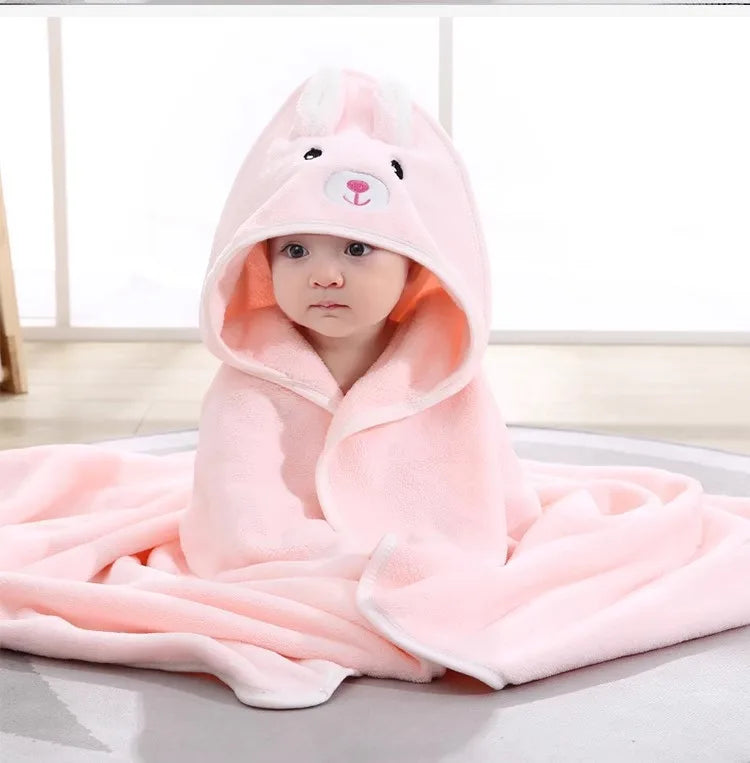 Kleinkind Bademantel Säuglings Bad Handtuch Junge Mädchen Decken Swaddle Mit Kapuze Cartoon Korallen Fleece Handtuch Decke Neugeborenen Kinder Bettwäsche