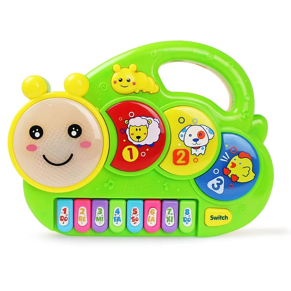Baby-Musikspielzeug mit Tierklang, Kinder-Klaviertastatur, elektrisches blinkendes Musikinstrument, frühes Lernspielzeug für Kinder