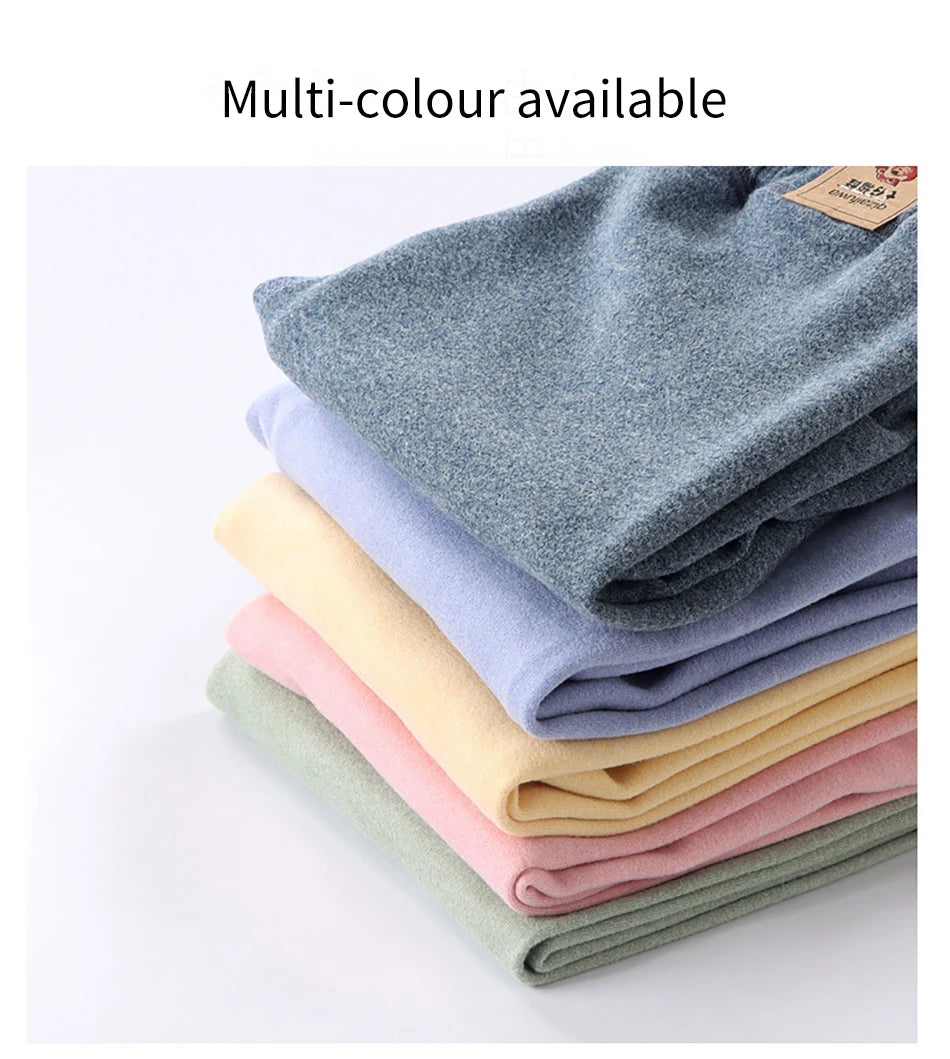 Kinder-Hosen mit Fleece-Futter für Teenager, Jungen und Mädchen, warme und gemütliche elastische Winterhosen, Kleidung, geeignet für Herbst und Winter