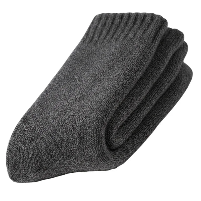 2026 Neue Winter-Supersocken, extra dick und warm, Wollsocken für Männer und Frauen, einfarbige Socken, Merinowollsocken gegen Kälte und Schnee, Frottee-Socken