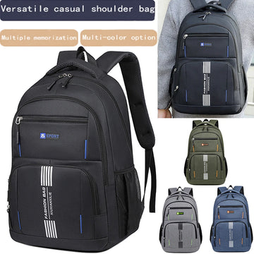 Modischer minimalistischer Herrenrucksack, leichter Nylon-Rucksack mit mehreren Aufbewahrungsfächern für Schule und Wochenendausflüge