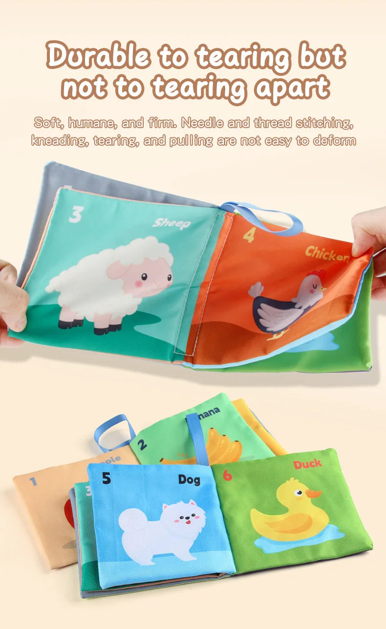 Weiche Baby Bücher Spielzeug Montessori 3D Touch fühlen sich kontrast reiche Stoff Buch sensorische frühe Lernspiele für Kinder Lernspiel zeug