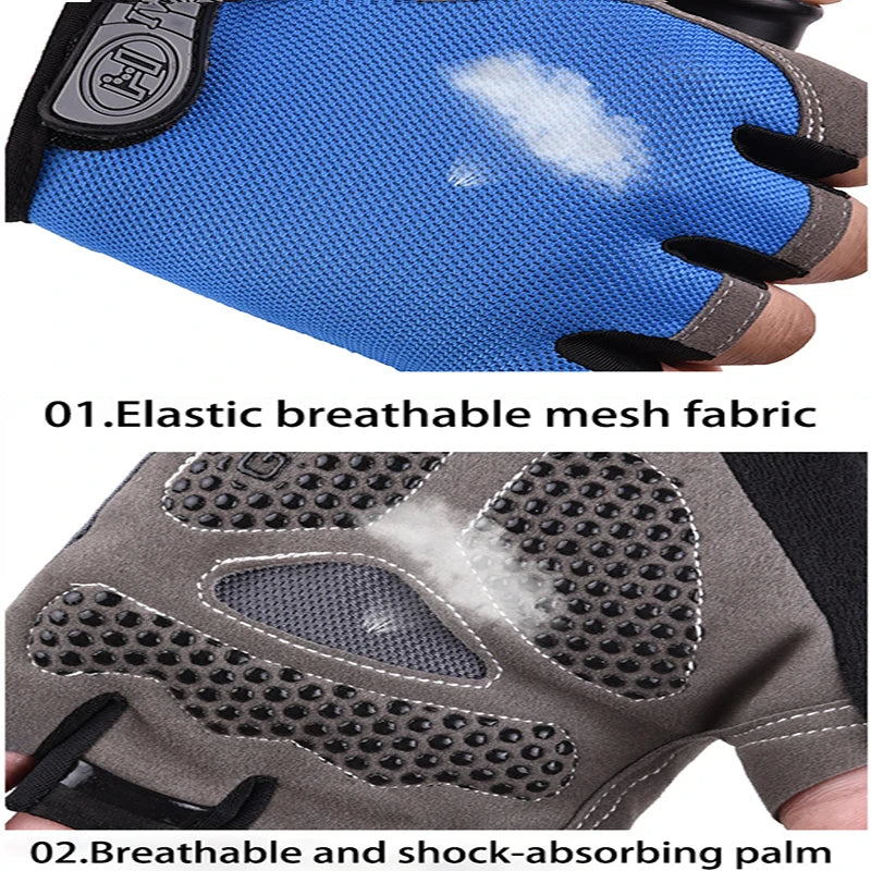 Männer Radfahren Fahrrad Handschuhe Halbe Finger Gym Handschuhe Frauen Handschuh Atmungsaktive Anti-slip Handschuh Fitness Sport Training Handschuhe