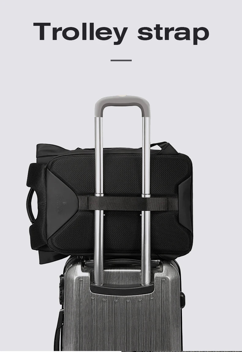 Bange Herren-Mode-Rucksack, 15,6 Zoll, multifunktionaler wasserdichter Rucksack, tägliche Reisetasche, lässiger Schulrucksack mit Schnalle