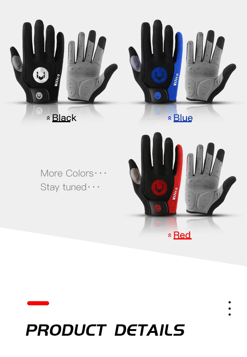Herbst Winter MTB Radfahren Lange Finger Handschuhe Nicht-Rutsch Verschleiß Shock Proof Atmungsaktive Touchscreen Fahrrad Motorrad Handschuhe Männer