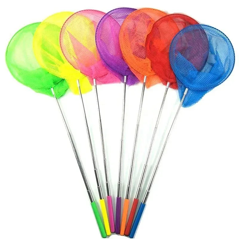 Einziehbares Fischernetz, Insekt, Schmetterling, Libelle, Netz, tragbares Fischernetz für den Außenbereich, lustiges Spiel, Angelspielzeug