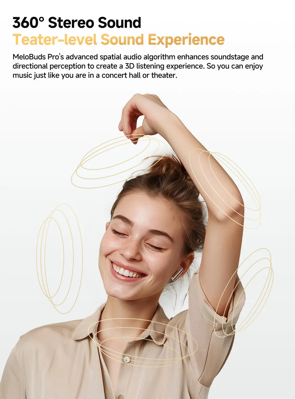 QCY MeloBuds Pro Adaptive Hybrid Active Noise Cancelling Kabellose Ohrhörer 46 dB Bluetooth 5.3 LDAC Hi-Res Audio 34H Ohrhörer Bequeme Passform