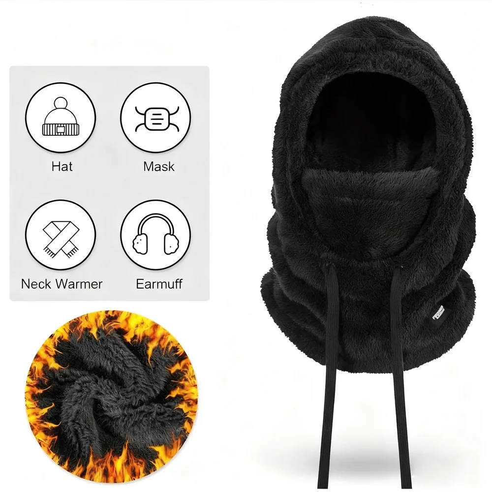 Winter warme thermische winddichte Sturmhaube Ski Kapuze Motorrad Gesichtsbedeckung Polar Fleece verstellbare Radfahren Halsbedeckung Vollgesichtsmaske