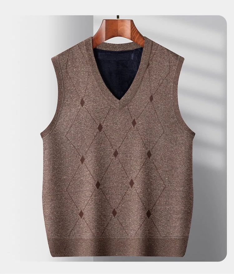 Herren-Strickjacke im Herbst-Winter-Stil, verdickt, für ältere Menschen mittleren Alters, gemütlicher Pullover mit offener Vorderseite, Opa-Papa-Stil