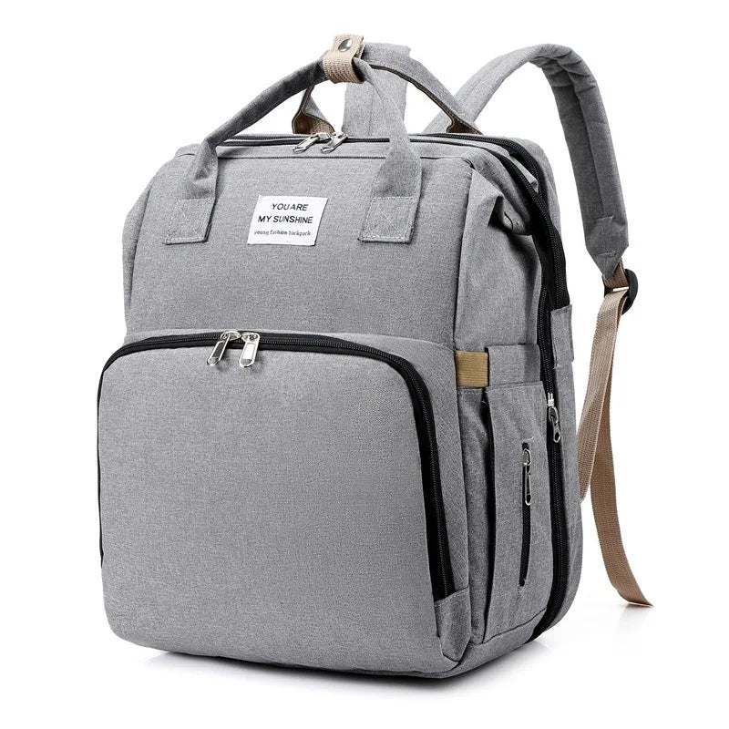 Modische Faltbare Babywiege Mutter-Kind-Tasche Große Kapazität Handtasche Flaschen- und Windelrucksack Mutter- und Mama-Tasche