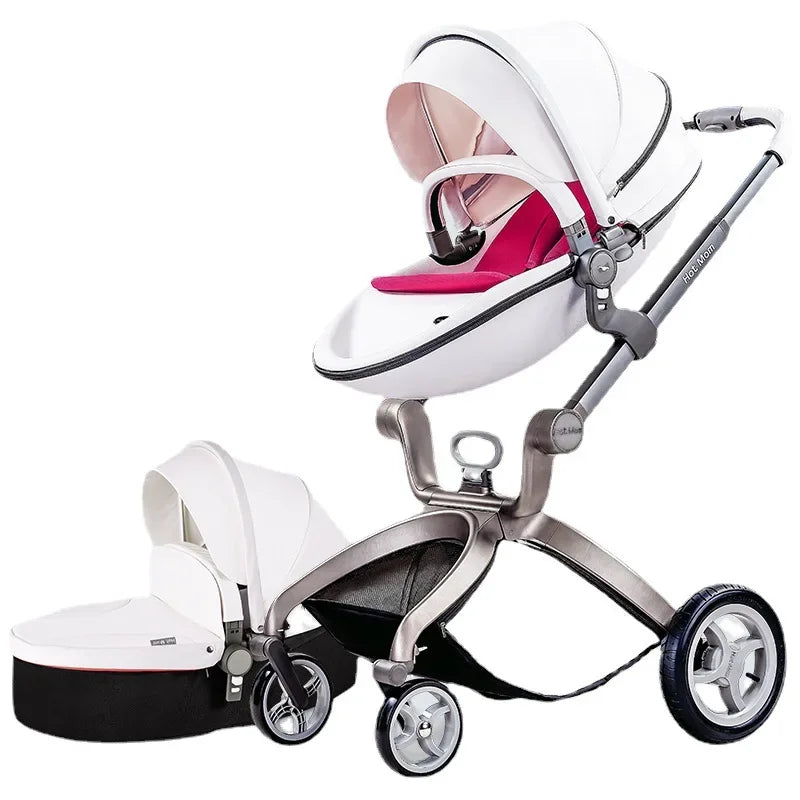 Hotmom-Kinderwagen Hohe Landschaft kann sitzen und liegen. Zusammenklappbarer, leichter britischer Zwei-Wege-Kinderwagen. Anpassung an 0–4 Jahre alt