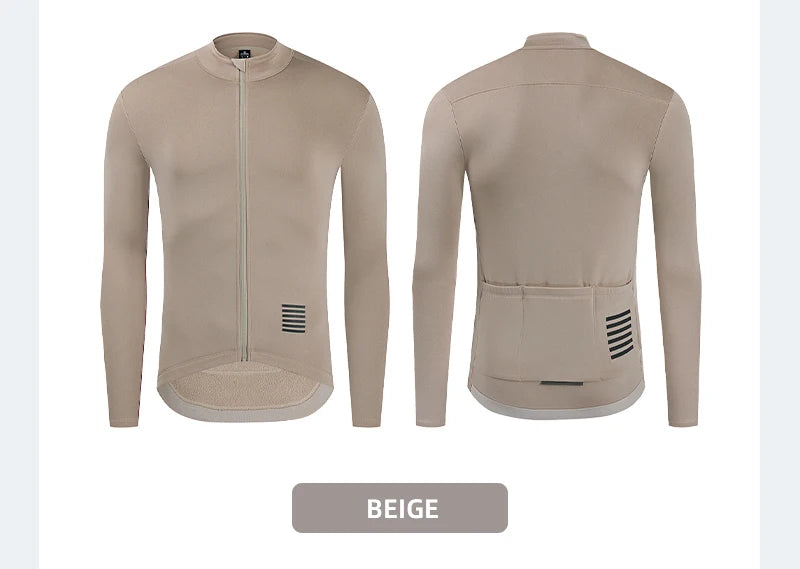YKYWBIKE Herren Radtrikot Winter & Herbst Langarm Thermo-Fleece-Futter Fahrrad Warme Jacke Rennrad MTB Kleidung