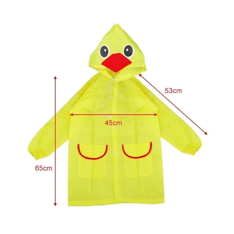 Kids Cartoon Animal Raincoat