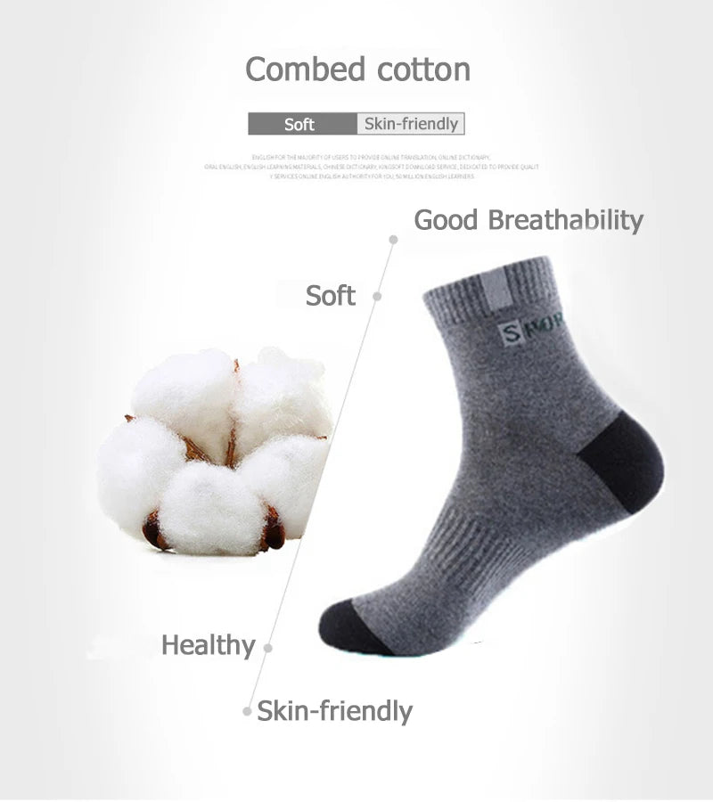 5 Paar Größe 37–43 Herren Bambusfaser Herbst Winter Herren Socken Atmungsaktive Baumwolle Sportsocke Atmungsaktive Deodorant Business Socken
