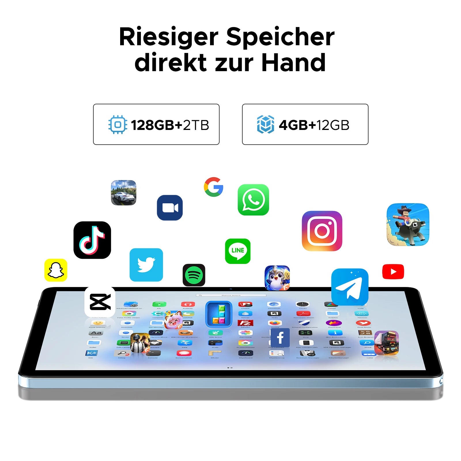DOOGEE U11 Tablet 11" Ultra-klares 90-Hz-Display 16 GB 128 GB 8580 mAh Akku Unisoc T7200 Dual-Lautsprecher Widevine L1 Android 16
