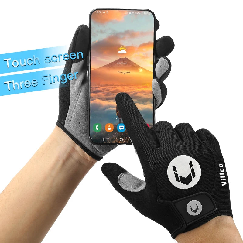 Herbst Winter MTB Radfahren Lange Finger Handschuhe Nicht-Rutsch Verschleiß Shock Proof Atmungsaktive Touchscreen Fahrrad Motorrad Handschuhe Männer
