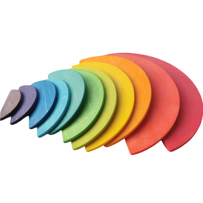 Regenbogen-Holzstapelblöcke