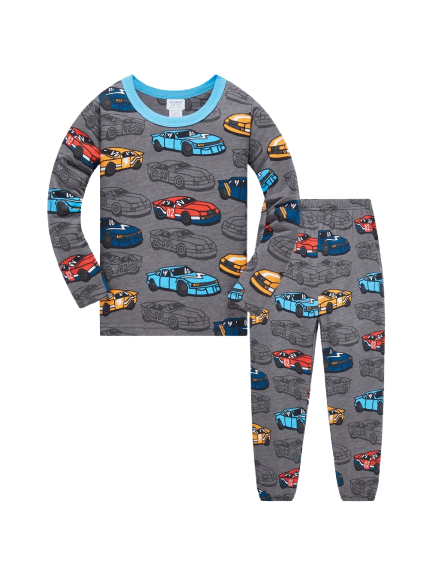 Kids Car Print Pajama Set