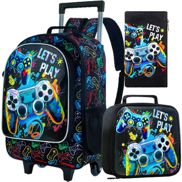 Boys Rolling Backpack Set