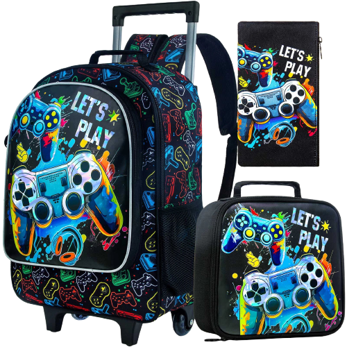 Boys Rolling Backpack Set